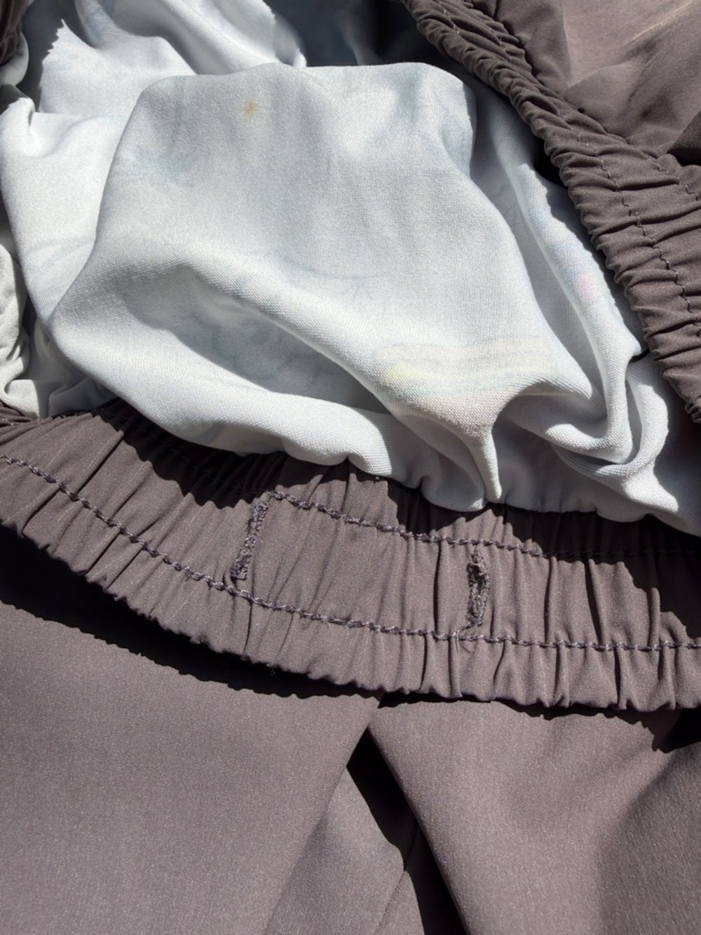 Simply Southern Men's Hybrid Shorts in Taupe Brown - Picture 3 of 8